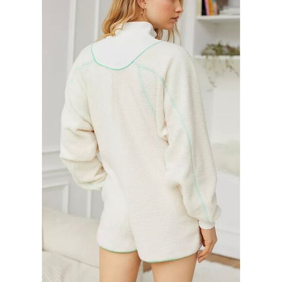 Urban Outfitters Out From Under Jackie Ski Fleece Long Sleeve Winter Playsuit M - Picture 2 of 16